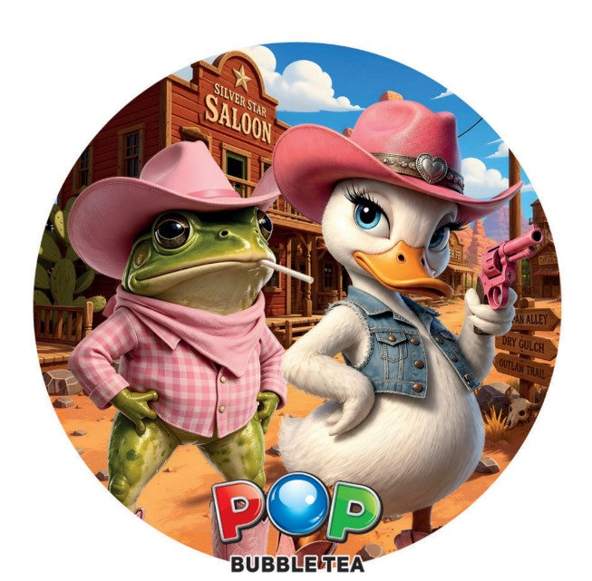 Pohár matrica - Country Frog (100 db-os kiszerelés)